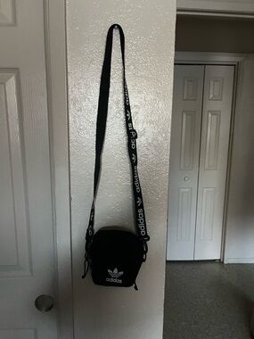 adidas Black Bag with White Trefoil Patch